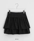 Feltin Stripe Tiered Layered Mini Skirt