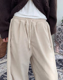 Denen Button Brushed Corduroy Pants