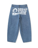 Servant Print Denim Pants