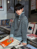 LEAD ST High Neck Crop Knit