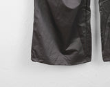 Fillet Glossy Parachute Two Way Nylon Long Wide Pants