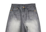 Canner black denim washing wide denim pants