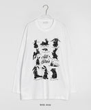 [unisex] Jellyto Rabbit Printing Over Long Sleeve Tee