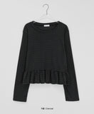 Jouni Striped Frill Long Sleeve Tee