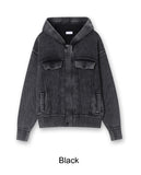 Toen Stone Knit Hood Zip-Up