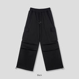 Pocket Pin Tuck Wide Pants