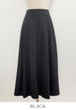 Even Banding Flare Long Skirt
