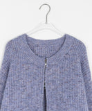 Nakoda two-way wool knit zip-up cardigan