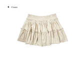 Empty Suede Frill Banding Mini Skirt