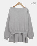 Peuon Layered Frill Button Knit