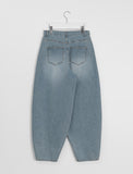 Hemin Light Blue Balloon Wide Denim Pants