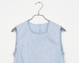 Hiber Back Slit Ribbon Strap Sleeveless Blouse