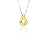 Etreve Silver Note Wave Necklace