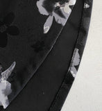 Blin Neoprene Flower Jacquard Flare Skirt