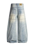 Clue pintuck wide denim pants