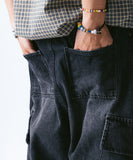 Oblique Cargo Parachute Denim Pants
