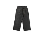 [MADE/Non-Fade] Front two-button stitch wide raw denim pants
