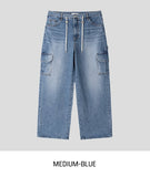 Pete Stopper Wide Denim Cargo Pants