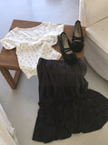 Bien Tiered Frill Banding Long Skirt