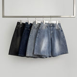 Loose Bermuda Thigh Cover Cooling Half Length Denim Shorts