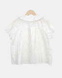 Popori Round Collar Short Sleeve Blouse
