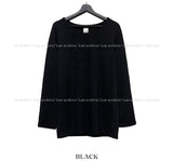 Loose fit ribbed U-neck knit