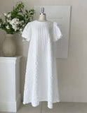 Poish Bubble Jacquard Flare Long One Piece