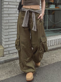Gane Vintage Washing String Cargo Pants