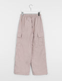 [unisex] Dihen banding string brushed wind cargo pants