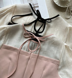 Severin Color Scheme Shirring One Piece