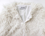 [MADE] Petyl Sailor Crop Mongle Fur Hook Cardigan