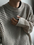 Mesh warmer round knit