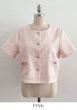 Meble Round Short Sleeve Tweed Jacket