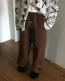 [Brushed Lining] Chels Frill Tiered Layered Jogger Training Pants