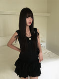 Risun Ribbon Strap Off Sleeveless Blouse