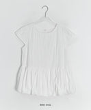 Ahidi Balloon Pumpkin Cap Sleeve Blouse