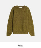 [10% wool] Huggable two-tone mixed mohair knit