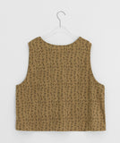 [BAONHAUS] Miphonne Flower Corduroy Ribbon Vest