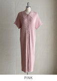 Shaver Collar Rib Knit Long One Piece