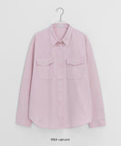 Kemma Color Cotton Pocket Long Sleeve Shirt