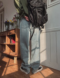 Ripple Semi Baggy Denim Pants