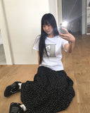Take Check Printing Patch Short Sleeve T-Shirt