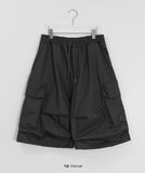 [unisex] Tolts Parachute Cargo Bermuda Banding Pants