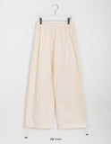 Yokuro banding wide cotton pants