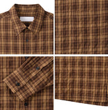 Tona Wrinkle Crop Check Shirt