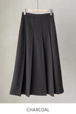 Milka Wool Brushed Pleats Long Skirt