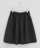 Ruronco Wool Dot Midi Skirt