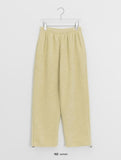 Halka Bokashi Hairy Knit Banding Wide Pants