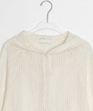 Huuri Summer Punching Hood Zip-up Cardigan