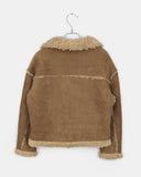 Semin Duffle Fluffy Fur Mustang Midi Jacket